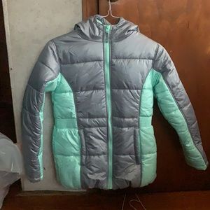 Mint and Grey Girls Coat